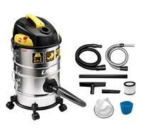 Lavor Aspirador Multifunción KOMBO 4 IN 1 Potencia 180 mbar, 1200 vatios, Caudal 30 l/s, Depósito de Acero de 14+14 litros. Puede Aspirar Polvo, Líquido, Ceniza y a la Función Soplido