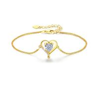 LAVUMO Pulsera Mujer Amor Pulsera Auténtica Plata 925/Latón 5A Zirconia Joyas de Mujer Regalos Originales para Esposa Mamá Novia en Navidad San Valentín Dia de La Madre Cumpleaños Aniversario