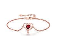 LAVUMO Pulsera Mujer Amor Pulsera Plata 925 5A Zirconia Joyas de Mujer Regalos Originales para Esposa Mamá Novia en Navidad San Valentín Dia de La Madre Cumpleaños Aniversario