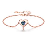 LAVUMO Pulsera Mujer Amor Pulsera Plata 925 5A Zirconia Joyas de Mujer Regalos Originales para Esposa Mamá Novia en Navidad San Valentín Dia de La Madre Cumpleaños Aniversario (1)