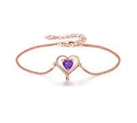 LAVUMO Pulsera Mujer Amor Pulsera Plata 925 5A Zirconia Joyas de Mujer Regalos Originales para Esposa Mamá Novia en Navidad San Valentín Dia de La Madre Cumpleaños Aniversario