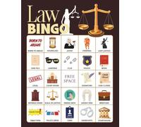 Law Bingo: 32 Player Law Themed Party Games for Law School Graduations, Legal and Courtroom Gifts, Love Your Lawyer Day Activities