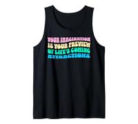 Law Of Attraction Manifesting Spiritual Growth Retro Wavy Camiseta sin Mangas