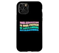 Law of Attraction Manifesting Spiritual Growth Retro Wavy Carcasa para iPhone 11 Pro