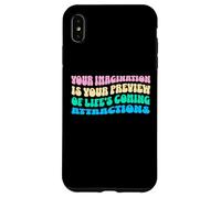 Law of Attraction Manifesting Spiritual Growth Retro Wavy Carcasa para iPhone XS MAX