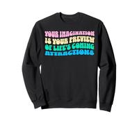 Law of Attraction Manifesting Spiritual Growth Retro Wavy Sudadera