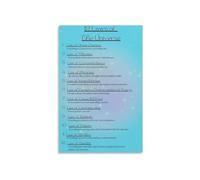 Law of Attraction Poster 12 Laws of The Universe Canvas Print Inspirational Wall-Art for Vision Board Living Room(Framed,08x12inch(20x30cm))