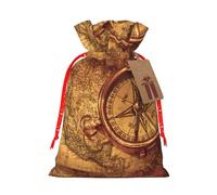 Law of the Compass - Bolsa de Navidad con cordón para impresión de navegación con etiqueta Kraft de 4.7 x 6.9 pulgadas para regalos de Halloween