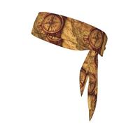 Law of the Compass - Diademas deportivas deportivas que absorben la humedad con estampado de navegación, paquete de un solo paquete, para hombres y mujeres