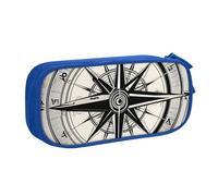 Law of The Compass Navigation - Estuche para lápices impreso, almacenamiento de cosméticos, herramientas de arte, suministros para estudiantes, profesores, uso versátil, Blue, Talla única, Juego de