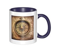 Law of the Compass Navigation - Tazas de café con asa de porcelana grande de 11 onzas para bebidas calientes y frías, tazas de té de cerámica para hombres y mujeres, taza de café divertida para