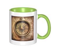 Law of the Compass Navigation - Tazas de café con asa de porcelana grande de 11 onzas para bebidas calientes y frías, tazas de té de cerámica para hombres y mujeres, taza de café divertida para