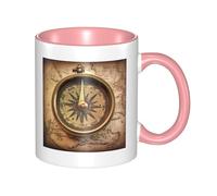 Law of the Compass Navigation - Tazas de café con asa de porcelana grande de 11 onzas para bebidas calientes y frías, tazas de té de cerámica para hombres y mujeres, taza de café divertida para