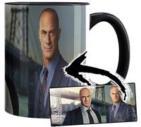 Law & Order Organized Crime Christopher Meloni Taza Interior y Asa Negra Ceramica Mug