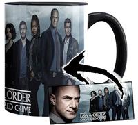 Law & Order Organized Crime Christopher Meloni Taza Interior y Asa Negra Ceramica Mug