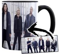 Law & Order Special Victims Unit Mariska Hargitay Taza Interior y Asa Negra Ceramica Mug