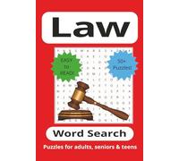 Law Word Search Puzzle Book: Word Searches with Easy to Read Print about Law, Law Enforcement, Legal Concepts and More | 6x9 inches, 110 pages | 50+ ... Gift for Vacations, Holidays and Free Times