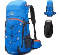 Lawaia Mochila Senderismo 60L Impermeable Ultraligera Mochilade Trekking Viaje Camping Gran Capacidad Hombre Mujer MontañA Mochila Supervivencia Equipado Con Una Cubierta Para la Lluvia