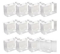 Lawei Paquete de 12 soportes para persianas de 2.6 pulgadas, soporte de montaje de caja de perfil bajo para persianas de ventana, instalación de soporte de riel de ventana, 48 tornillos