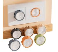 Lawen Creative 6 piezas de tapa de enchufe tipo F con cara sonriente, caja de silicona decorativa, evita el contacto de los niños, protector de enchufe, 6 colores