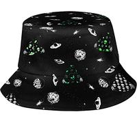 Lawenp Aliens Bucket Hat UFO Bucket Hat Space Fisherman Hat Sun Hat para niños Niñas Excursión Picnic Viajes
