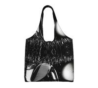 Lawenp Bolsa de mano grande de golf en blanco y negro, bolsa de compras grande para ir de compras, trabajo, playa
