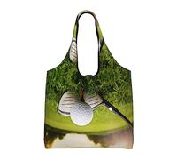 Lawenp Bolsa de mano grande, pelota de golf, bolsa de compras grande para ir de compras, trabajo, playa