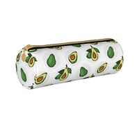 Lawenp Estuche cilíndrico de Cuero para lápices, diseño de Fruta de Aguacate, Bolsa de papelería portátil para Oficina, Caja de papelería, Suministros Escolares