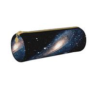 Lawenp Estuche cilíndrico de Cuero para lápices Universe Star Sky Pattern Durable Office Stationery Pouch Pen Bag Organizador de Almacenamiento