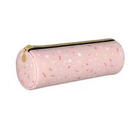Lawenp Estuche de lápices cilíndrico de Cuero patrón de Confeti Colorido Bolsa de papelería de Oficina portátil Organizador de Almacenamiento