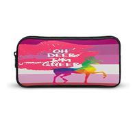 Lawenp Oh Deer I Am Queer Gay LGBT Estuche para lápices Lindo Estuche para bolígrafos Estuche para cosméticos Pecil Box Organizador para Viajes Oficina