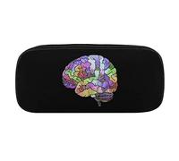 Lawenp The Rainbow Brain - Estuche para lápices de Piel sintética, Organizador de cosméticos portátil