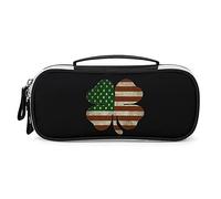 Lawenp Vintage US Flag Shamrocks Clover - Estuche portátil para lápices, Bolsa de Maquillaje, Bolso de Mano