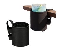 Lawn Chair Drink Holder - 2 Piece Armrest Attachment, Oxford Mesh Pouch | Camping Chair Drink Holder For Outdoor Pool Yard Balcony Porch Camping Fishing Lounger