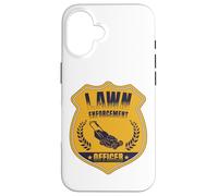 Lawn Enforcement Officer Landscaper Gardening Grass Mowing Carcasa para iPhone 16