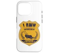 Lawn Enforcement Officer Landscaper Gardening Grass Mowing Carcasa para iPhone 16 Pro