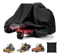 Lawn Mower Cover, Waterproof Tractor Cover, 71.65x43.7x45.67 pulgadas Heavy Duty Protective Storage for Garden Equipment, Rainproof Dust, Mowing, Garage and Outdoor Maintenance Use, Black