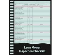 Lawn Mower Inspection Checklist: Pre-Operation Safety & Maintenance Inspection Record for Landscaping and Groundskeeping.