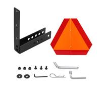 Lawn Mower Moving Sign - Car Slow Warning Triangle Bracket Kit | Incluye un kit completo de soporte de montaje para una fácil instalación en tractores, cortacésped, remolques y construcción