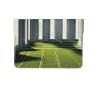 Lawn under arches and pillars - Funda de piel prémium para MacBook Air de 13 pulgadas, funda protectora de piel sintética con impresión completa, elegante bolsa para laptop para mujeres y hombres