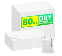 LawnIdyll Paquete de 80 recambios de trapeador seco XL desechables compatibles con trapeador Swiffer Sweeper XL, almohadillas de recogida de polvo y pelo de 17.7 x 8.7 pulgadas para limpieza de suelos