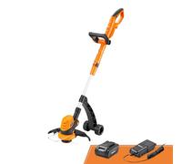 LawnMaster Cortabordes a batería 24V, Ancho Corte 25cm, silencioso y Ligero | Cortabordes y perfilador 2 en 1, cabezal giratorio, mango telescópico, batería 2Ah con cargador, asa ergonómica