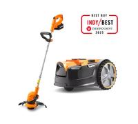 LawnMaster DM16-300 - MX 24V Conjunto de cortacésped robótico y cortabordes inalámbrico OcuMow DM16-300