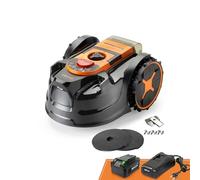 LawnMaster OcuMow® Robot cortacésped sin Cable perimetral para hasta 250 m², navegación Visual, Corte sistemático en trayectorias paralelas, detección automática de obstáculos, Drop & Mow