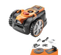 LawnMaster Robot Cortacésped con navegación por cámara, App y estación de Carga. Auto-Carga. Sin Cable de delimitación. Control LCD. Drop & Mow para Varias Superficies de césped.