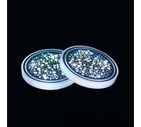 Lawnoval 2 portavasos LED para automóvil, 7 posavasos recargables por USB que cambian de color, acrílico impermeable para iluminación interior de automóviles (E)