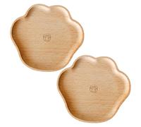 Lawnoval 2 posavasos de madera de haya, protectores de mesa resistentes al calor para tazas de café y té, tapetes decorativos de madera para bebidas