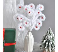 Lawnoval 3 piezas de decoración de vid peluda con campanas, decoración navideña caprichosa, decoración navideña iluminada para árbol de Navidad