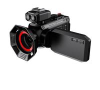 Lawnoval 4K UHD WiFi para videocámara con sensor CMOS de 53 MP, zoom óptico de 50x, LCD de 3 pulgadas, soporte para tarjeta TF, batería integrada de 2500 mAh, color blanco