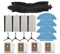Lawnoval Accesorios de repuesto compatibles con Mamibot Exvac890, diseño eficiente, paquete 4/10 de bolsas desechables para el polvo, kit de piezas de repuesto para robot aspirador, filtro lavable